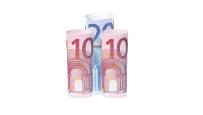 40 € in gerollten Geldgescheinen