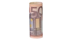 gerollter 50 Euro Geldschein